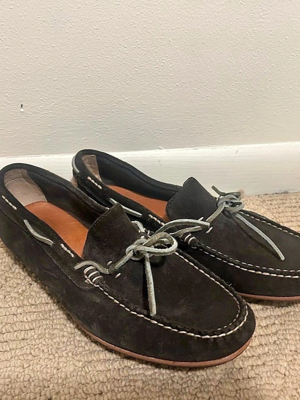 Men's Boat Shoes in camel & dark Brown